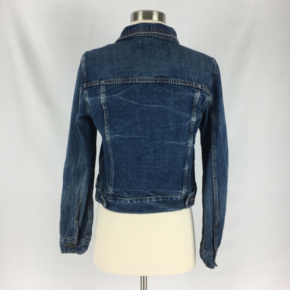 J Crew Vintage Denim Jacket Recycled Indigo Size S - Picture 3 of 7